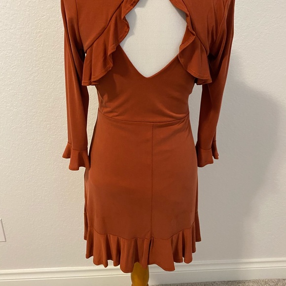 Burnt Orange Rust Dress - Picture 2 of 2